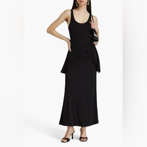 Bite Studios Petal peplum maxi Black dress size Extra small xs